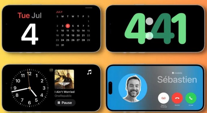 金平苹果手机维修分享iOS17横屏充电待机显示有什么好处 