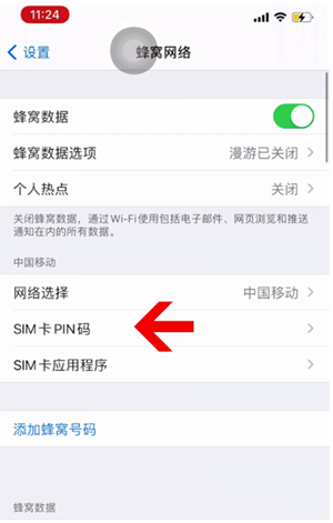 金平苹果14维修网分享如何给iPhone14的SIM卡设置密码 