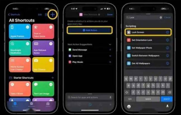 金平苹果14锁屏维修店分享iPhone14升级iOS16.4后如何创建锁屏快捷方式 